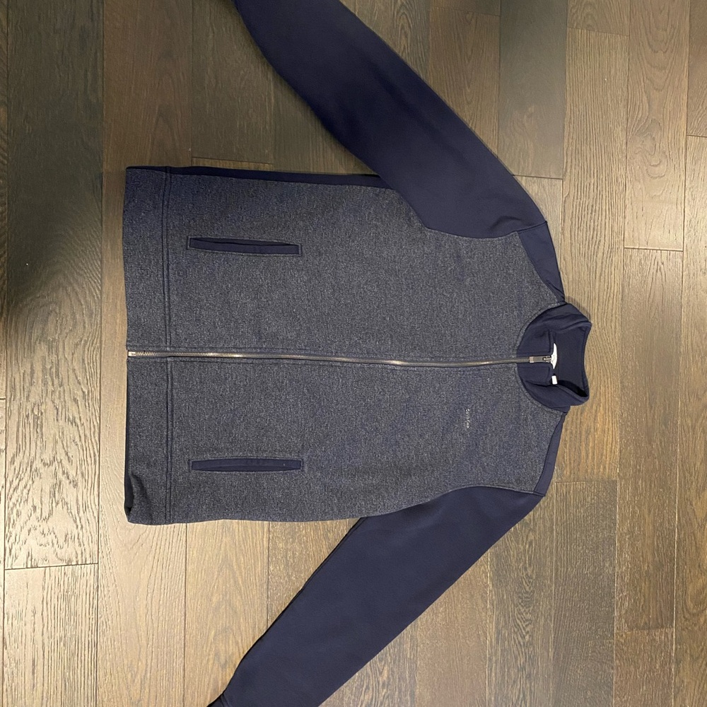 Calvin Klein Men's Dark Blue Zip-Up Sweater